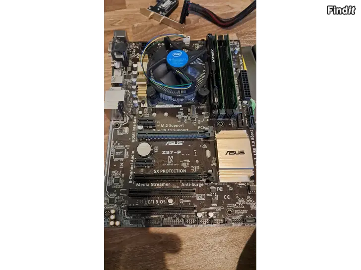 Myydään Datorpaket moderkort, CPU och 16 GB RAM PC-komponenter till salu
