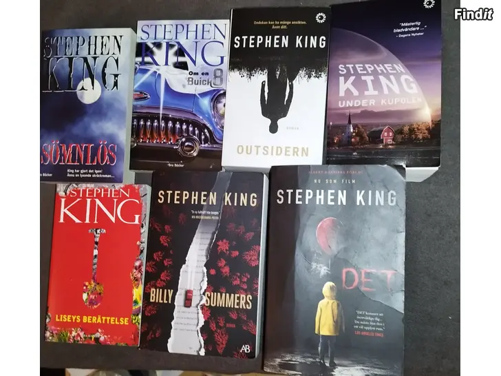 Säljes 7 st Stephen King pocket