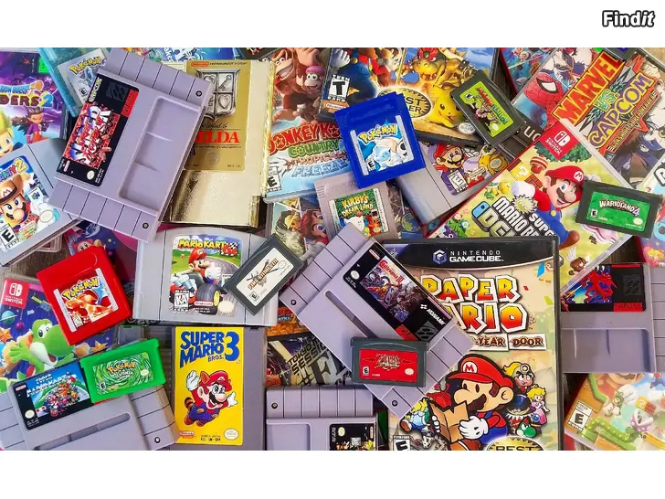 Ostetaan Ostetaan pelikonsolit, videopelit, laatikot, manuaalit + muu oheistavara, mm. Nintendo, Playstation