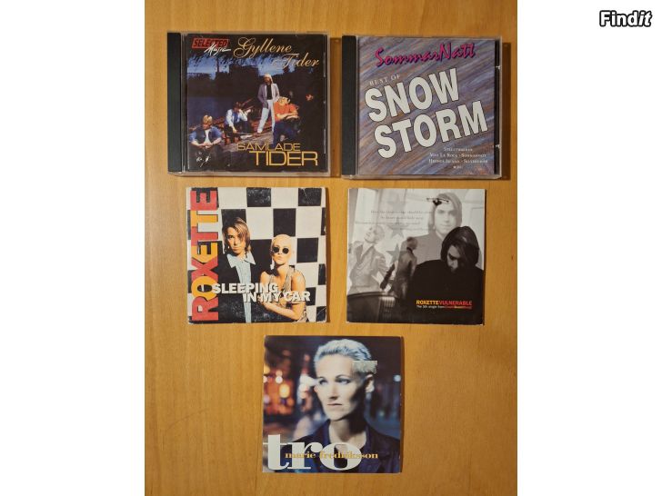 Myydään Gyllene Tider Snowstorm Roxette CD skivor