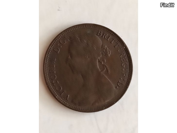 Myydään 1891 UK GB Great Britain Half penny