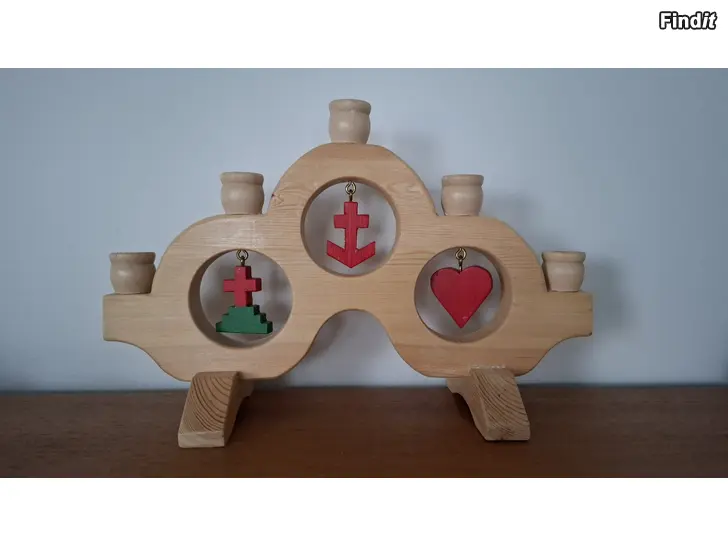 Säljes Ljusstake, tro, hopp och kärlek