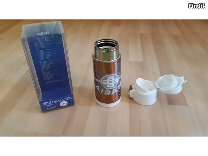 Myydään AIRAM klassikko teräsmuki 0.35L punainen  -hinta 5e