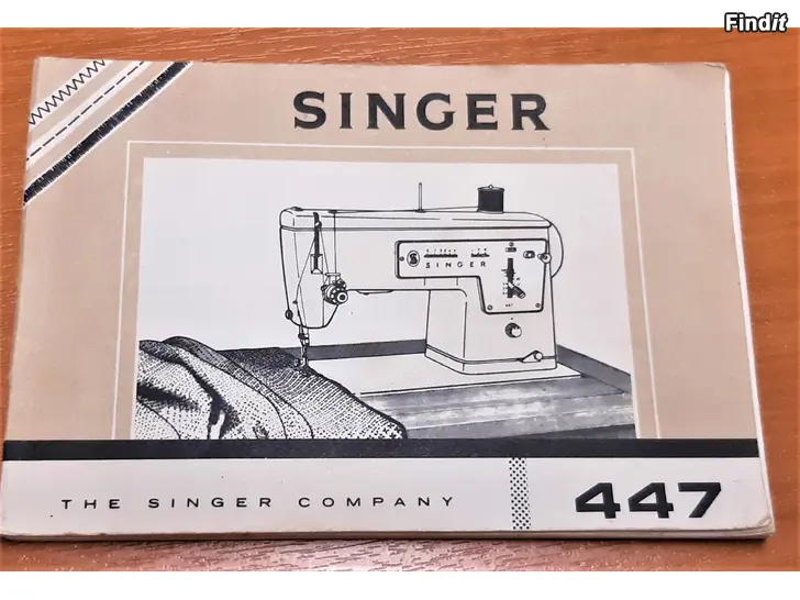 Säljes SINGER 447 ompelukoneen ohjekirja