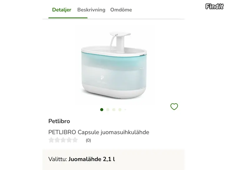 Säljes Vattenautomat för katt