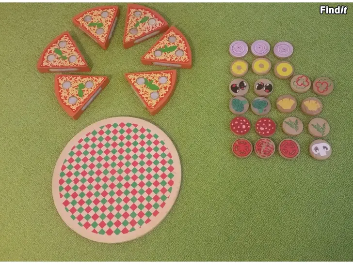 Myydään Puinen koottava PIZZA 6-palaa lelu -hinta 10e