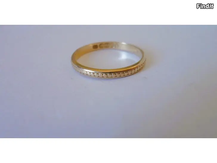 Myydään 18K Kalevala Uskelan Kultasormus koko 16,25