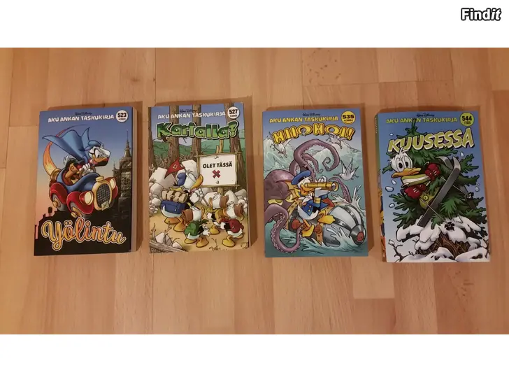 Myydään Aku Ankan taskukirjat 4 kpl 12e