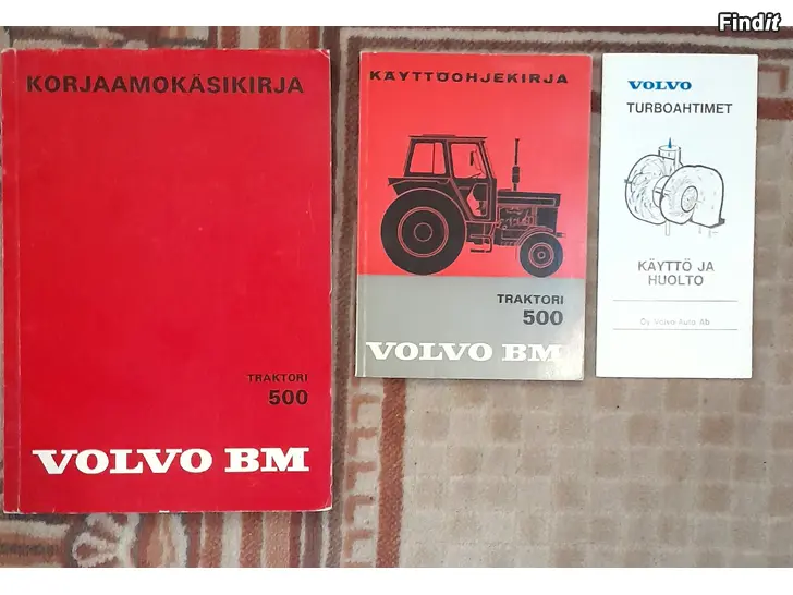 Myydään Alkuperäiset Volvo BM 500 korjaamokäsikirja + käyttöohjekirja