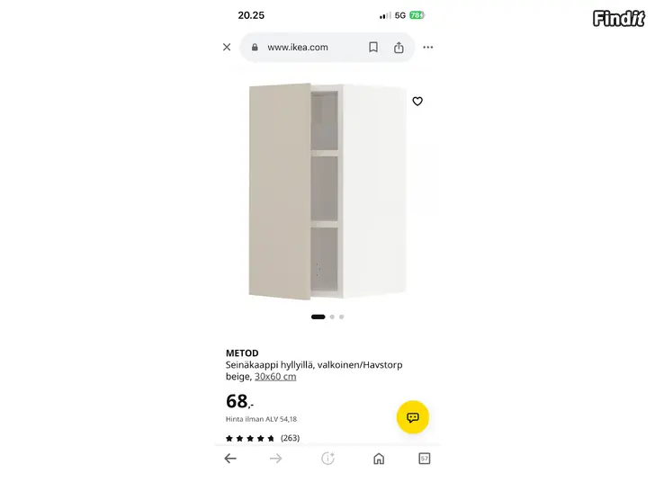 Säljes Väggskåp, Köksskåp,  Ikea, Metodstomme
