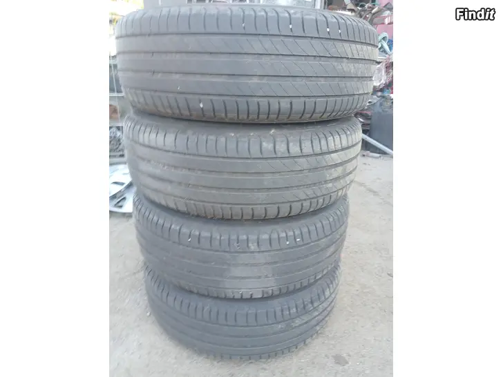 Myydään Kesärenkaat Michelin 195/65R15 peltivanteilla 4-108 Peugeot