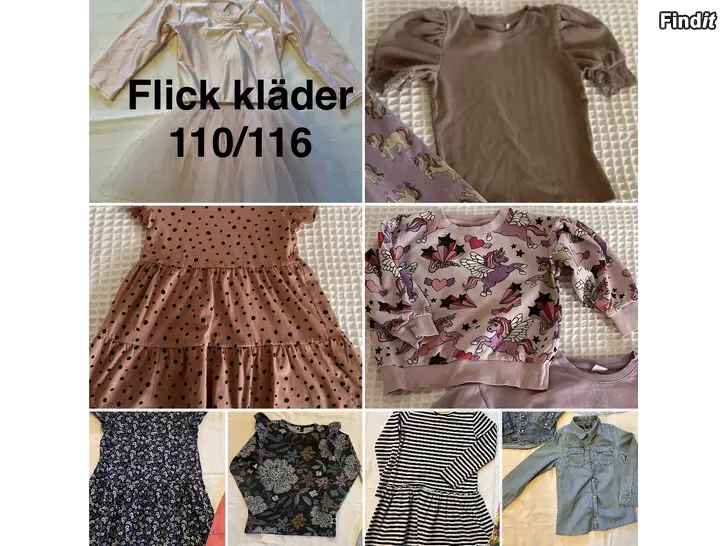 Säljes 110/116 Klädpaket Flick kläder