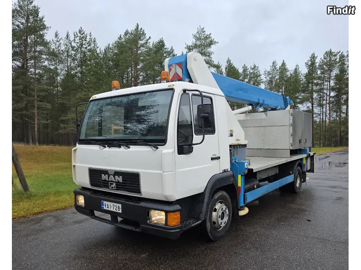 Myydään Man nostokoriauto