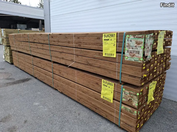 Myydään Tryckimpregnerad AB Furu 28 x 120 Brun