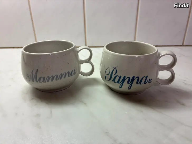 Myydään Pentik Mamma och Pappa-muggar