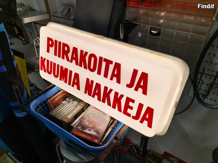 Myydään Vanha valokyltti
