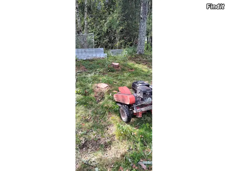 Myydään kantojyrsintää, oksien haketusta ja hakettimen vuokrausta