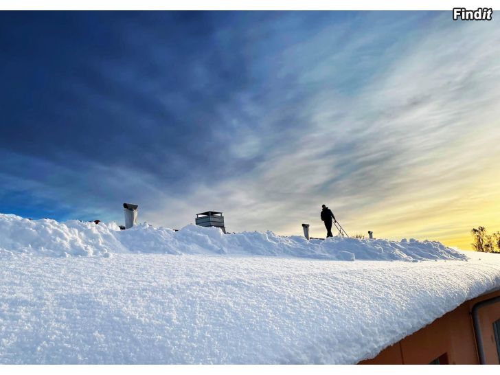 Säljes Snö- och isröjning från tak, snöskottning och ångning