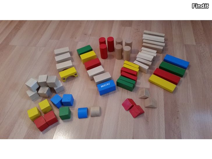 Myydään Micki puupalikat mix 59kpl  -8e