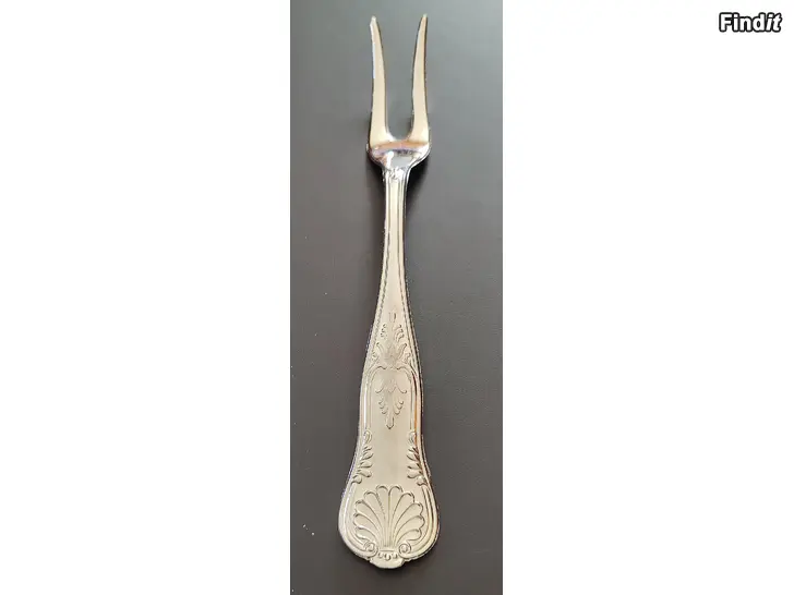 Myydään Hopeoitu Lihahaarukka Rokokootyyli 26cm