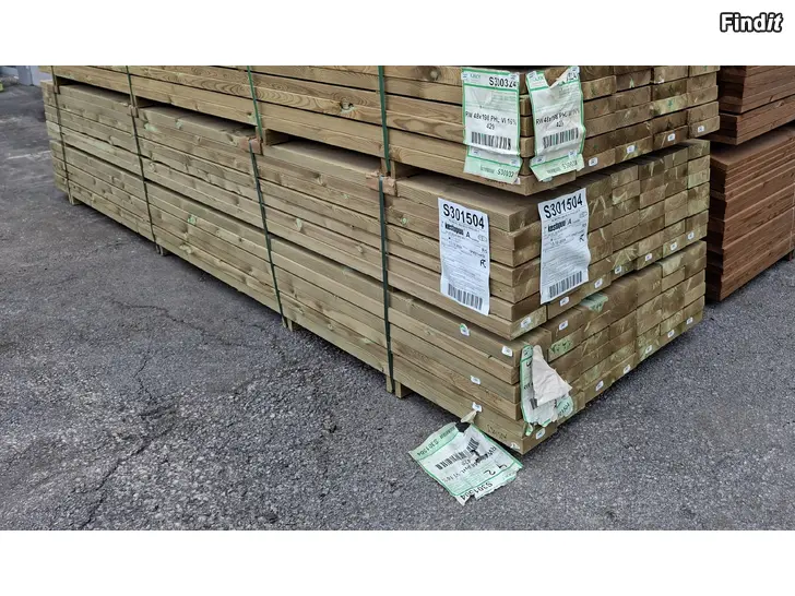 Myydään Tryckimpregnerad stomme 48x148 A-grön