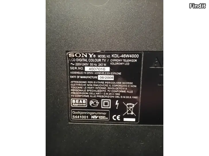 Säljes Sony tv