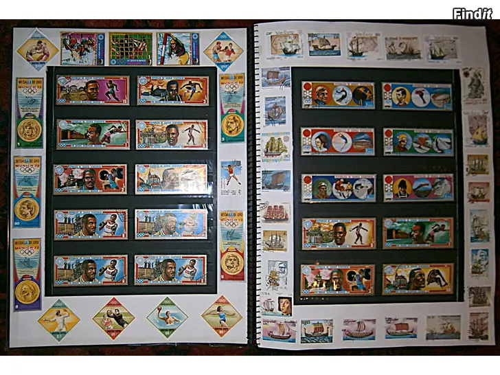 Myydään Nostalgiakokoelma isoista urheilupostimerkeistä