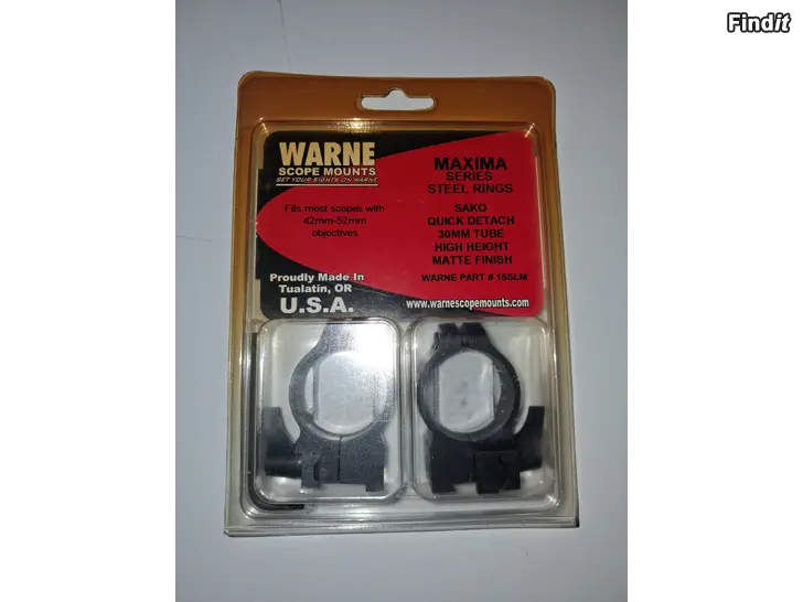 Myydään Warne pikajalat 30mm putkelle Sakon kiskoon