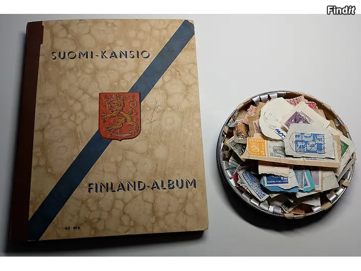 Myydään Vanhoja postimerkkejä iso lajitelma + albumi