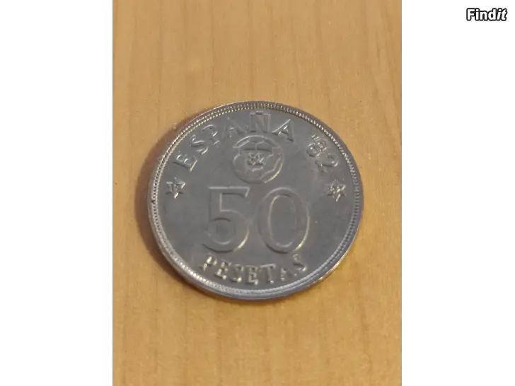 Myydään 50 pesetas -1980 kolikko