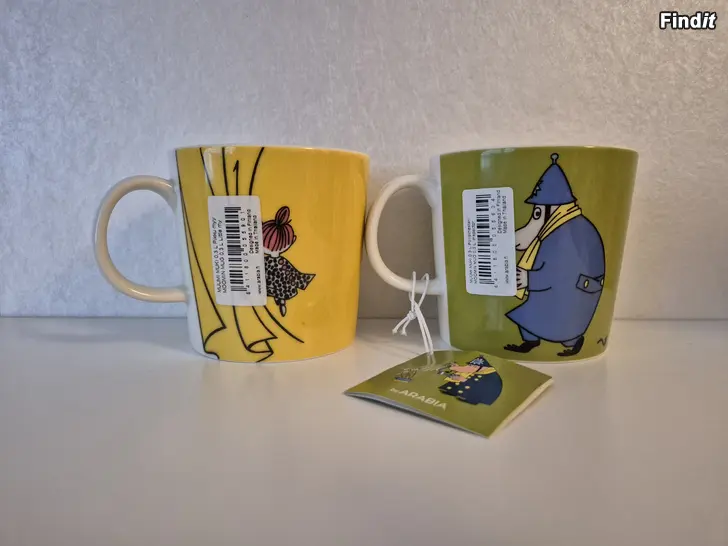 Säljes Muminmuggar med tarra