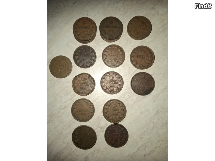 Säljes 10 pennis kopparmynt