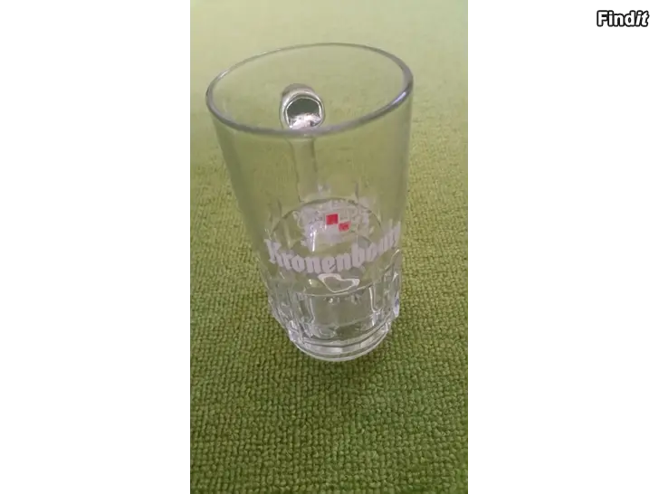 Myydään Kronenbourg lasinen oluttuoppi 0.25L -hinta 2e