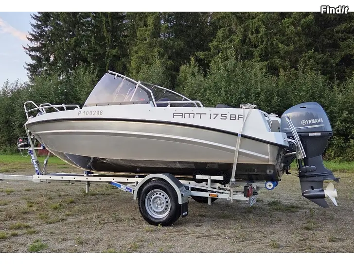 Myydään AMT 175 BRF alumiinivene, 70hv Yamaha takuuta jäljellä