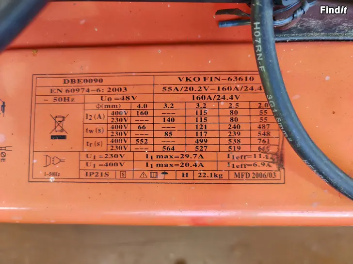 Myydään Svetsaggregat på hjul elektrisk