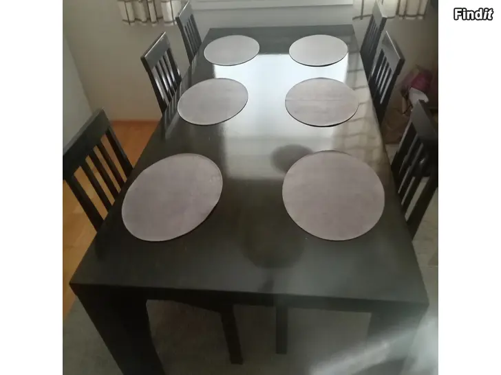 Myydään Ruokapöytä ja 6 tuolia