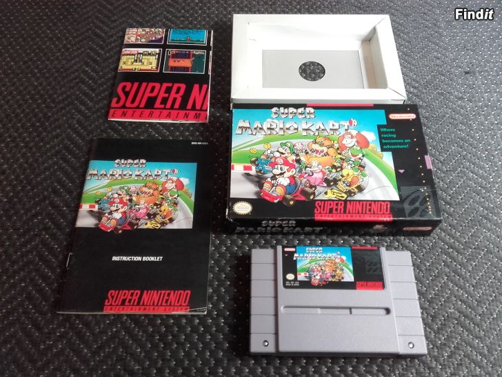 Säljes Super Mario Kart CIB Super Nintendo peli