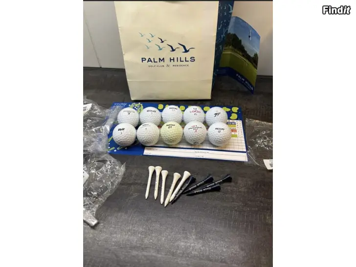 Säljes Golfpallot + golf tee setti 10 kpl  uusi aloituspaketti