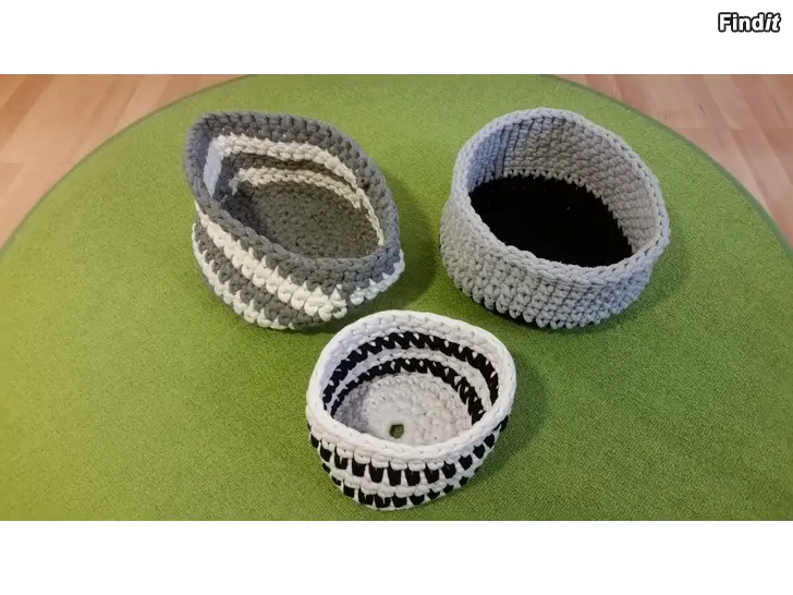 Säljes 3kpl DIY lankakori säilytyskori -yhteishintaan 6e
