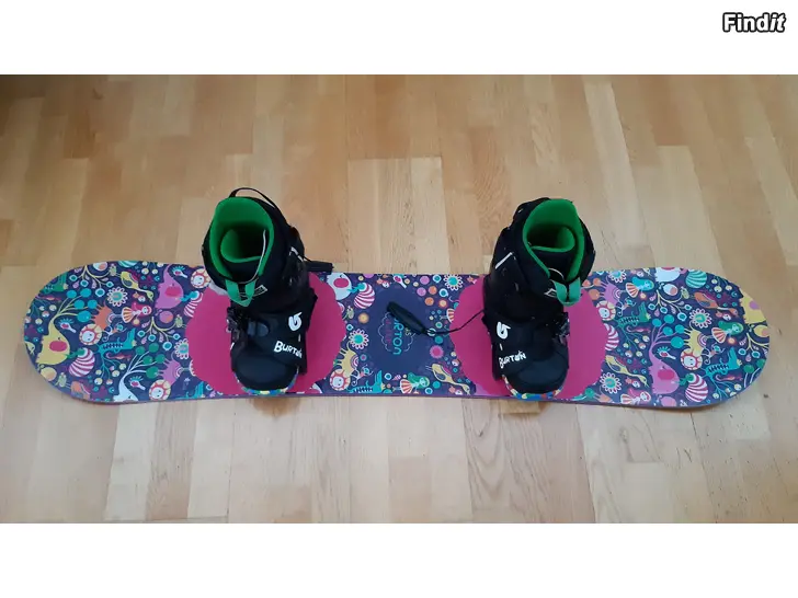 Säljes Burton 125cm snowboard set