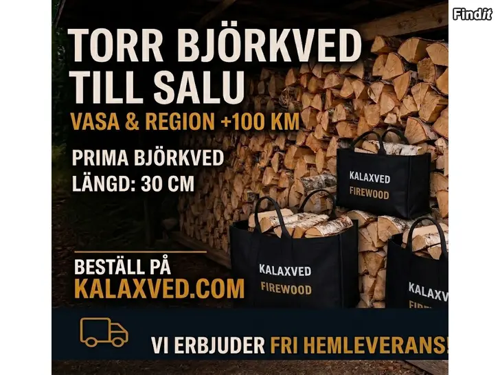 Säljes Björkved med hemleverans