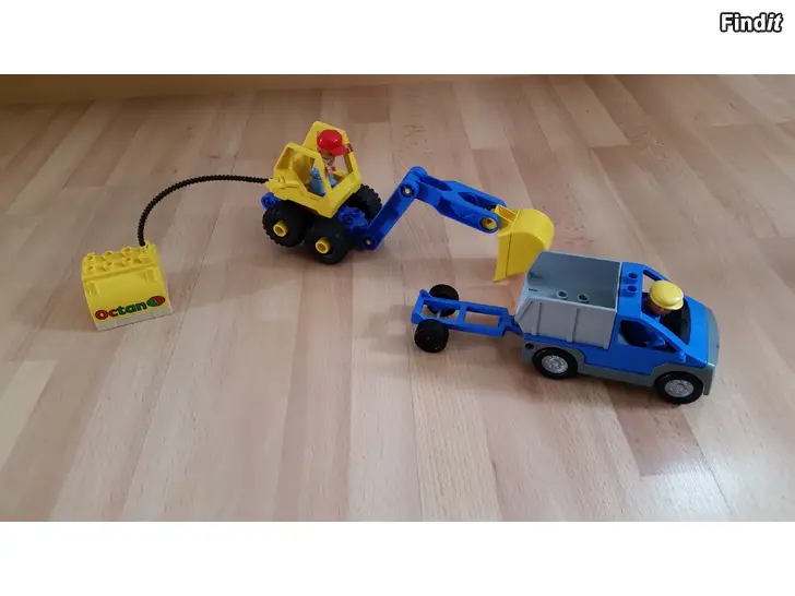 Myydään Lego Duplo kaivinkone ja kuorma-auto 18e