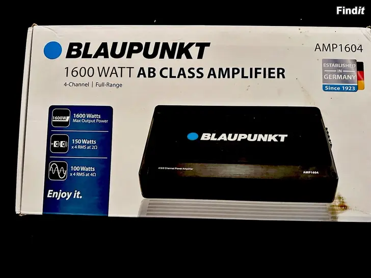 Myydään Blaupunkt AMP1604 Autovahvistin 1600W