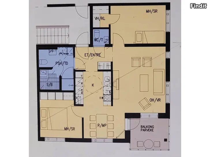 Uthyres Uthyres 3h+k+b, 74 m2 i Kvevlax centrum