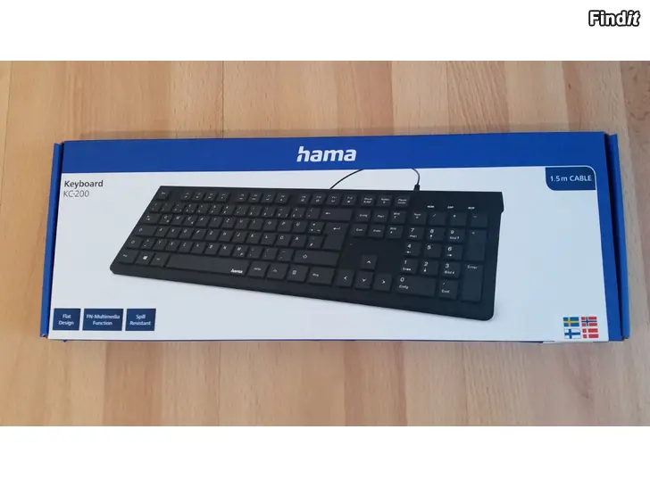 Myydään HAMA KC-200 usb-näppäimistö UUSI 10e