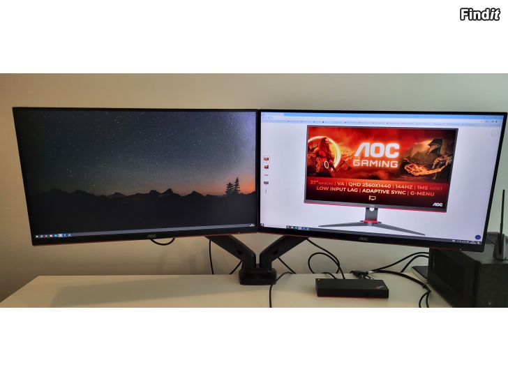 Säljes 2 spelskärmar, AOC G2 Series, Q27G2E 27 QHD 155Hz
