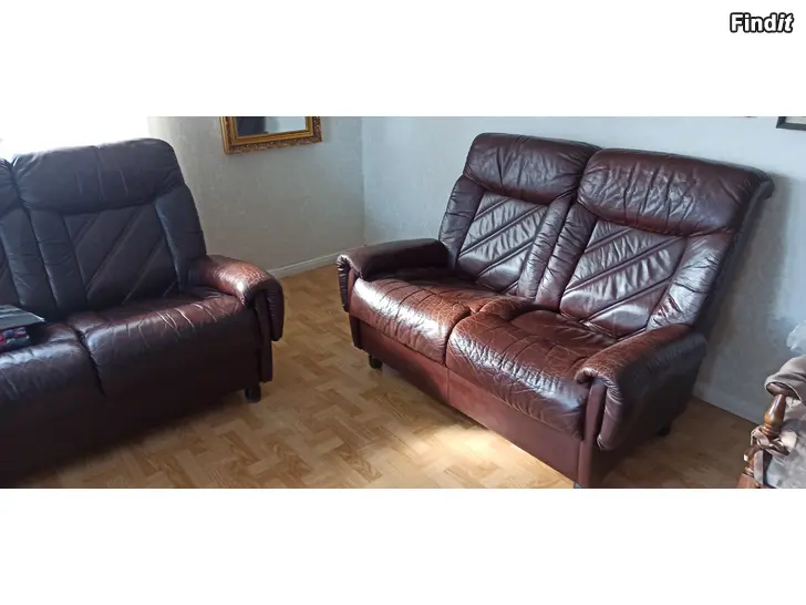 Myydään Lädersoffor