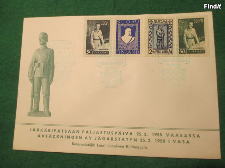 Myydään JÄÄKÄRIT 1918, Jääkäripatsaan paljastus 25.2.1958