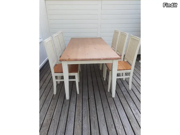 Myydään Ruokapöytä + 6 tuolia