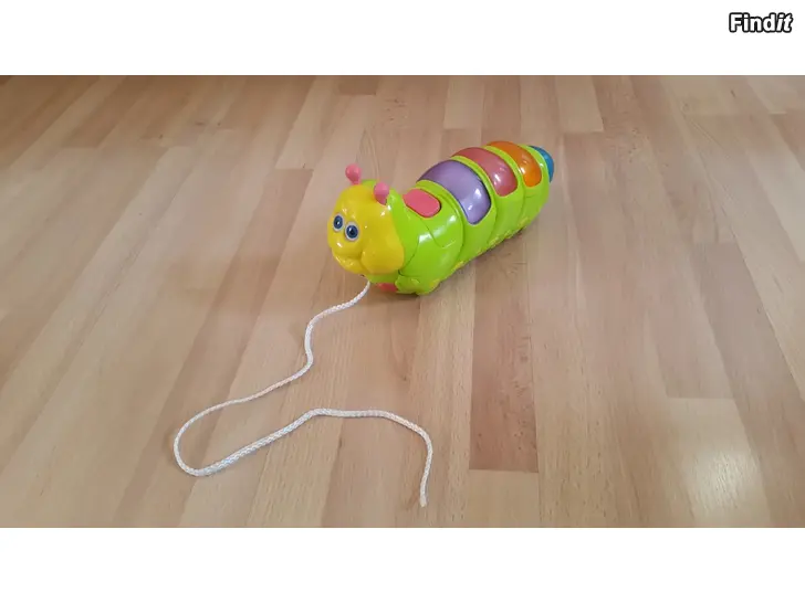 Myydään Musiikkitoukka aktiviteettilelu LightsSounds Pull Along Musical Caterpillar -hinta 8e
